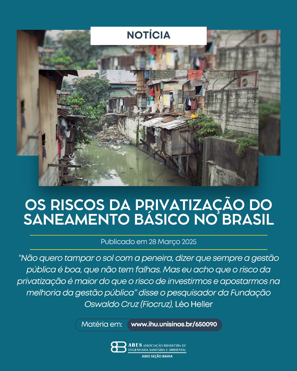 Os riscos da privatização do saneamento básico no Brasil